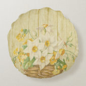 Coussins Ronds Daffodiles très colorés (Dos)