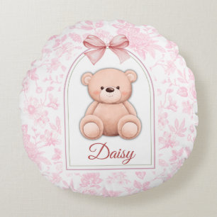 Coussins Ronds Daisy   Conception personnalisée d'ours en peluche