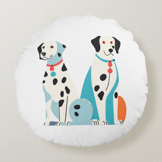 Coussins Ronds dalmatians (Devant)