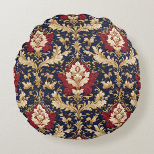 Coussins Ronds Damas floral Art Nouveau doré