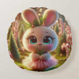 Coussins Ronds Dame de lapin