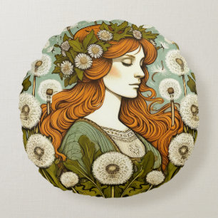 Coussins Ronds Dandelion, déesse royale