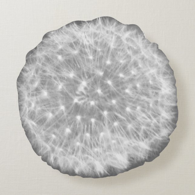 Coussins Ronds Dandelion Fuzz Gris (Dos)