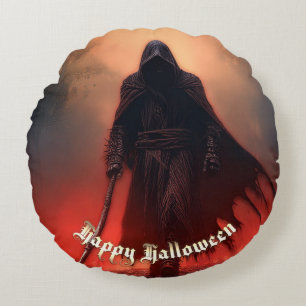 Coussins Ronds Dans l'ombre de la Faucheuse - Halloween