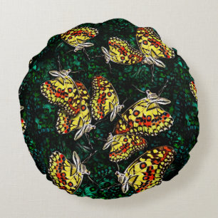Coussins Ronds Danse des papillons