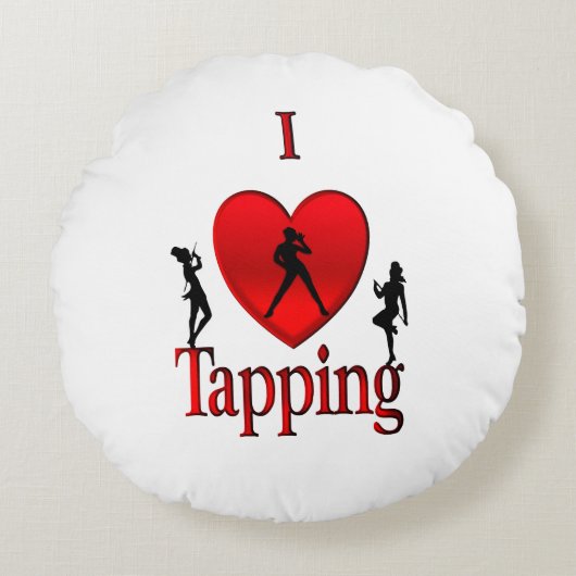 Coussins Ronds Danse I Heart Tap (Devant)
