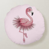 Coussins Ronds Danseur de ballet Flamant rose (Dos)