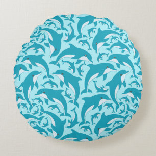 Coussins Ronds Dauphins mignons