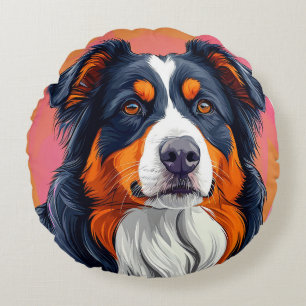 Coussins Ronds 🐶 Décoration ronde de chien berger australien