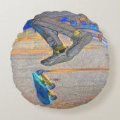 Coussins Ronds Défiler le pont - Trick de skateboard (Devant)