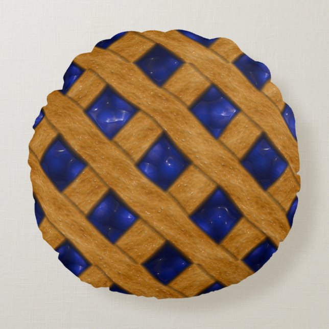 Coussins Ronds Délicieuse tarte aux bleuets (Devant)
