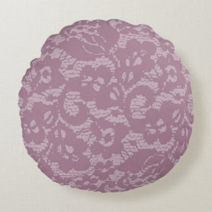 Coussins Ronds Dentelle violette