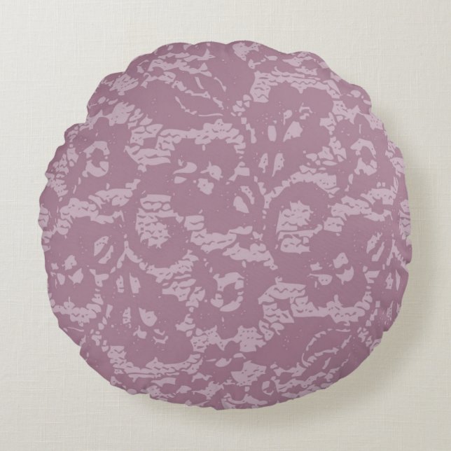 Coussins Ronds Dentelle violette (Devant)