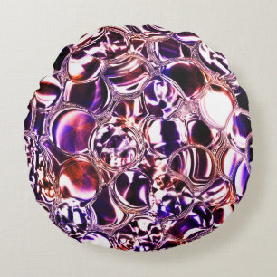 Coussins Ronds Des bulles de verre couleur ou de pierres précieus