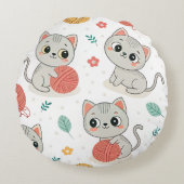 Coussins Ronds Des chatons mignons (Devant)