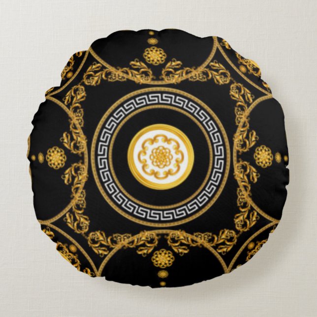 Coussins Ronds Design baroque (Devant)