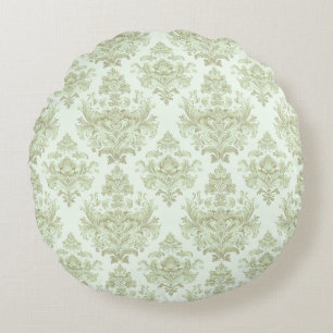 Coussins Ronds Design de défilement vert doux