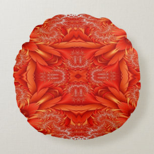 Coussins Ronds Design délicat de la plume fractée - rouge