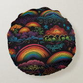 Coussins Ronds Design LGBYQ arc-en-ciel (Dos)