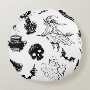 Coussins Ronds Design motif d'Halloween