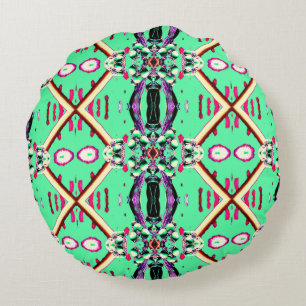 Coussins Ronds Design motif multicolore classique