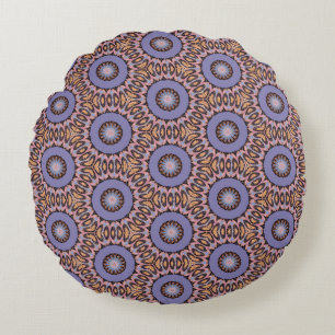 Coussins Ronds Design rétro avec des cercles orange et violet