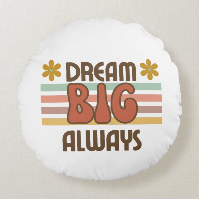 Coussins Ronds Design simple des années 70 (Devant)