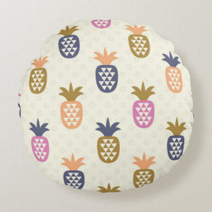 Coussins Ronds Design Vintage Motif sans ananas
