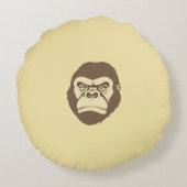 Coussins Ronds Dessin de dessin de Gorilla (Dos)