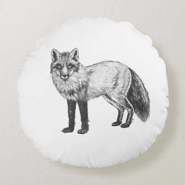 Coussins Ronds Dessin Fox (Devant)