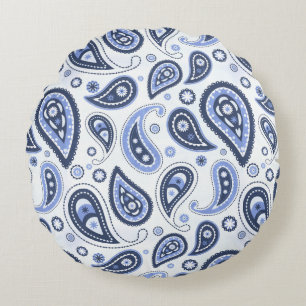 Coussins Ronds Dessin imprimé paisley floral complexe