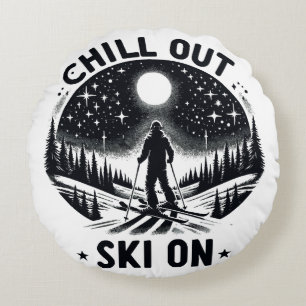 Coussins Ronds Détendez-vous Ski sur