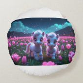 Coussins Ronds Deux petits poneys (Dos)