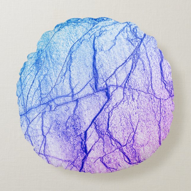 Coussins Ronds Deux tons de marbre pourpre (Devant)