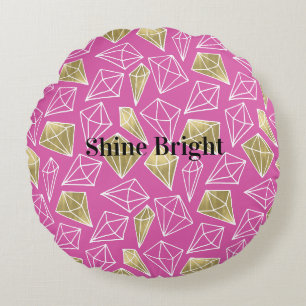 Coussins Ronds Diamants d'or rose Chic Anniversaire
