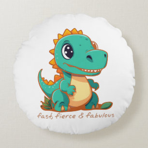 Coussins Ronds Dinosaures féroces
