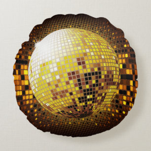 Coussins Ronds Discothèque : Lumières Vintages.