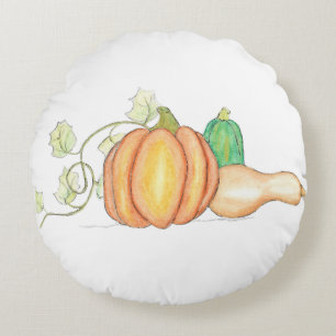 Coussins Ronds Disposition vibrante de courges d'automne