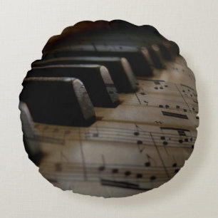Coussins Ronds Disque Flash avec touches de piano de musique anti