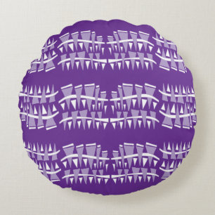 Coussins Ronds Dodle44c de lignes triangulaires
