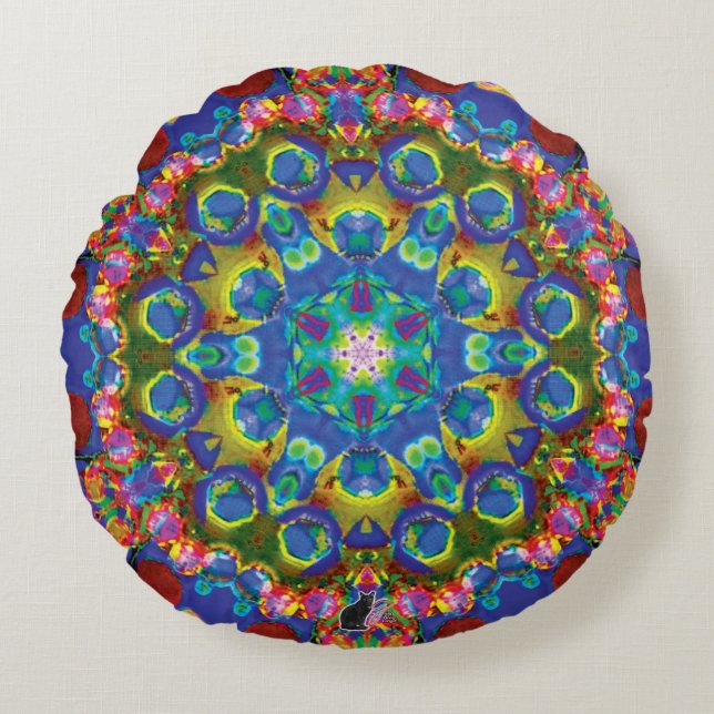 Coussins Ronds Doily Kaleidoscope (Devant)
