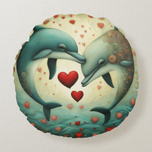 Coussins Ronds Dolphin Love 2