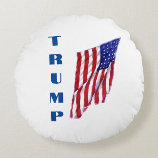 Coussins Ronds Donald Trump American Flag Pop Art