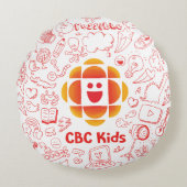 Coussins Ronds Doodle Cloud (Devant)