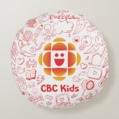 Coussins Ronds Doodle Cloud (Dos)