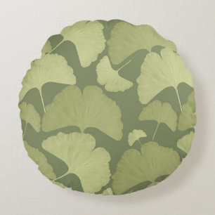 Coussins Ronds Douce Ginkgo Vert Botanique Rêve 1