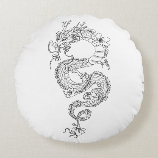 Coussins Ronds Dragon (Devant)