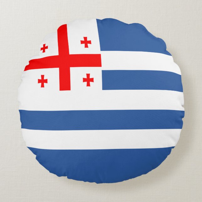 Coussins Ronds Drapeau Adjara Patriotique (Devant)