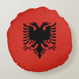 Coussins Ronds Drapeau albanais