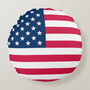 Coussins Ronds Drapeau américain